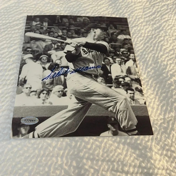 Ted Williams Boston Red Sox autograph photo